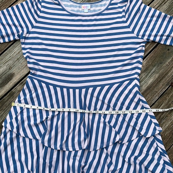 LuLaRoe fun Georgia striped dress 2XL - Picture 8 of 10